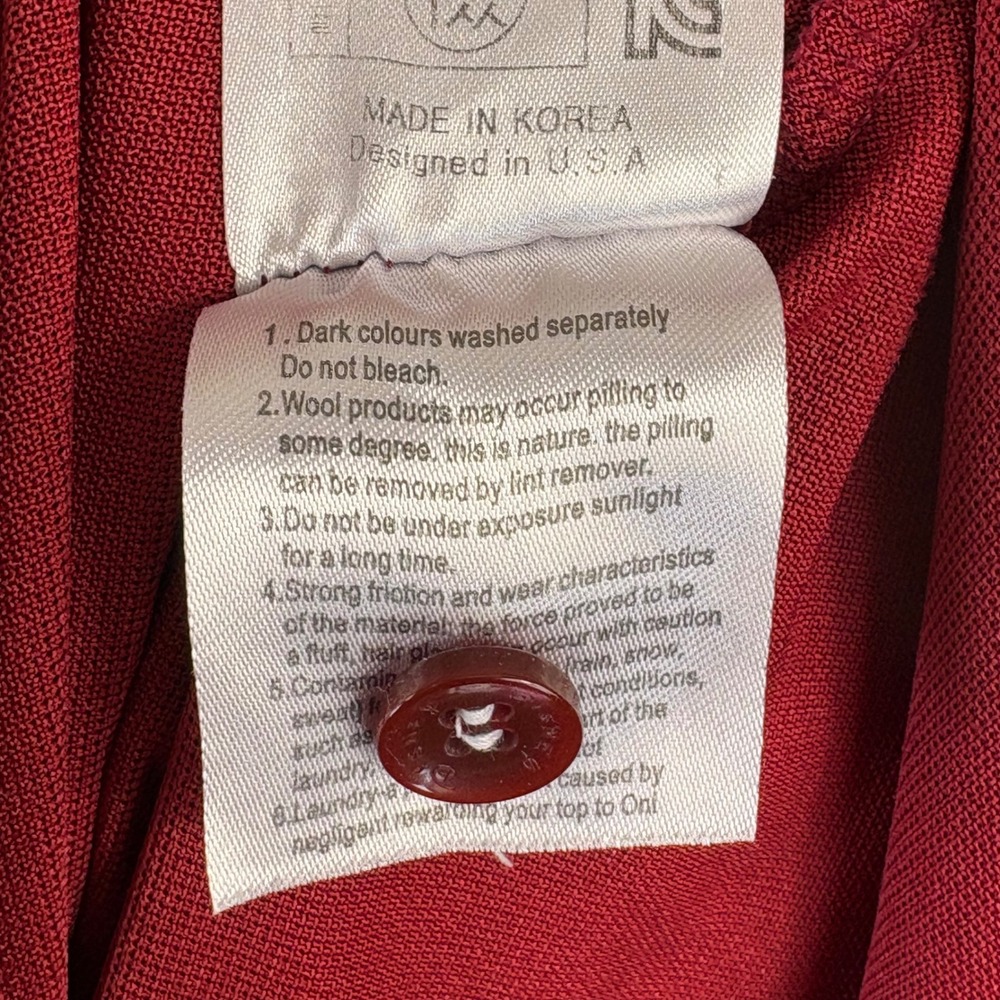 Disney Mickey Mouse Mens Short Sleeve Polo Shirt Maroon Red Size 100/Medium - Picture 6 of 7